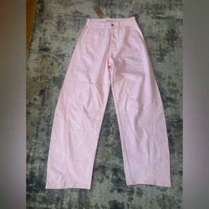 Punk barrel jeans with rhinestones NWT size S best for M